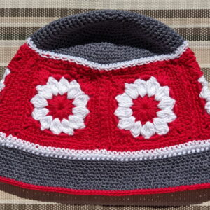 Product image of  Rojo – Crocheted Hat With Granny Squares