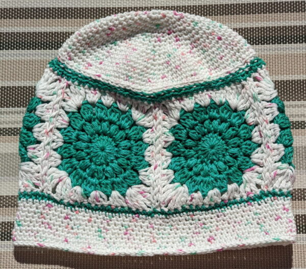 Made in Nevada Verdelle – Crocheted Hat With Granny Squares