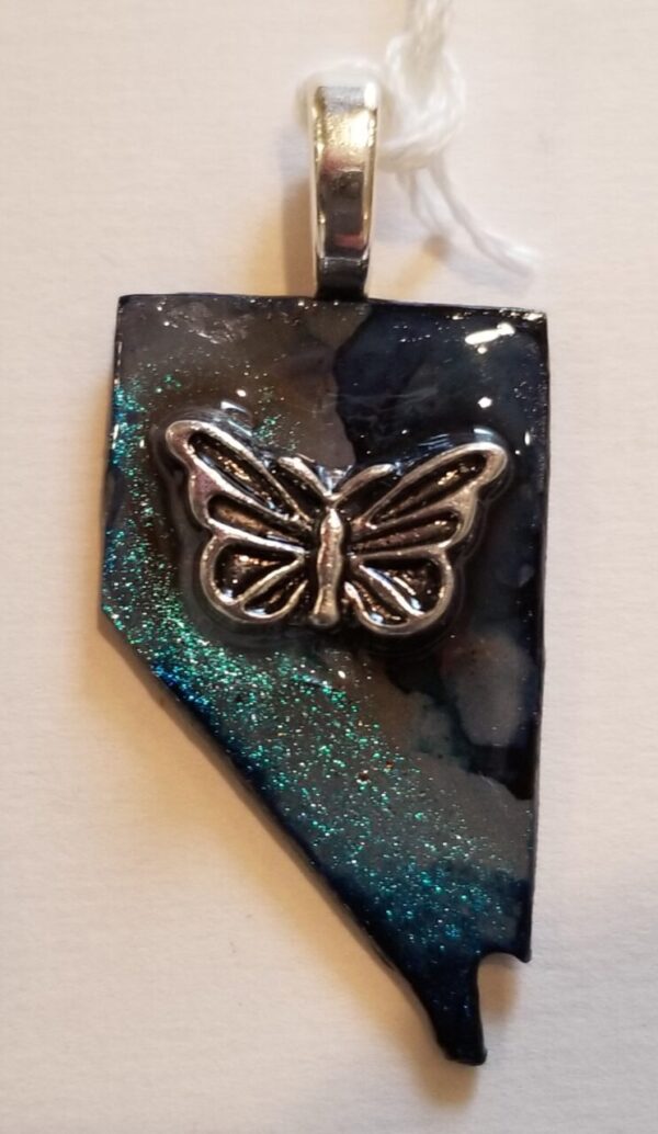 Product image of  Nevada Lightweight Steel Pendant w Butterfly