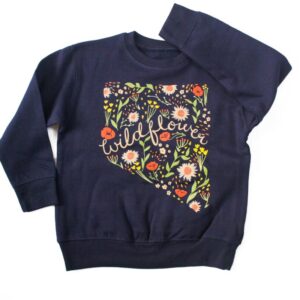 Product image of  Nevada Wildflower Navy Pullover sweatshirt (Kids)