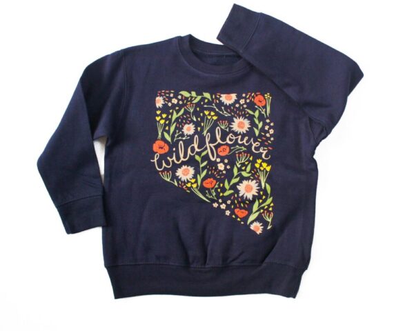 Product image of  Nevada Wildflower Navy Pullover sweatshirt (Kids)