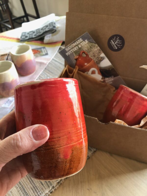 Made in Nevada Red Wine stoneware cups