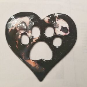 Made in Nevada Heart with Paw Print Cutout