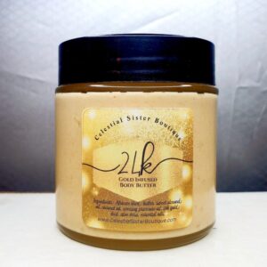 Product image of  “24k” Gold Flake Infused Whipped Vegan Body Butter 4oz