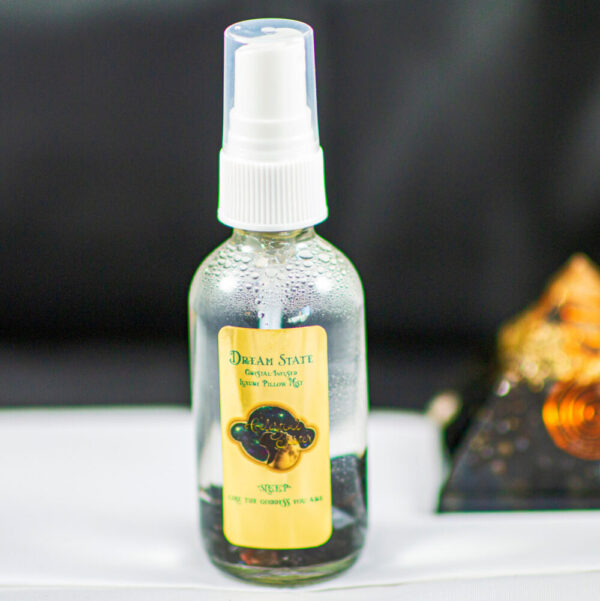 Product image of  Dream State Luxurious Crystal-Infused Healing Pillow & Linen Mist Spray