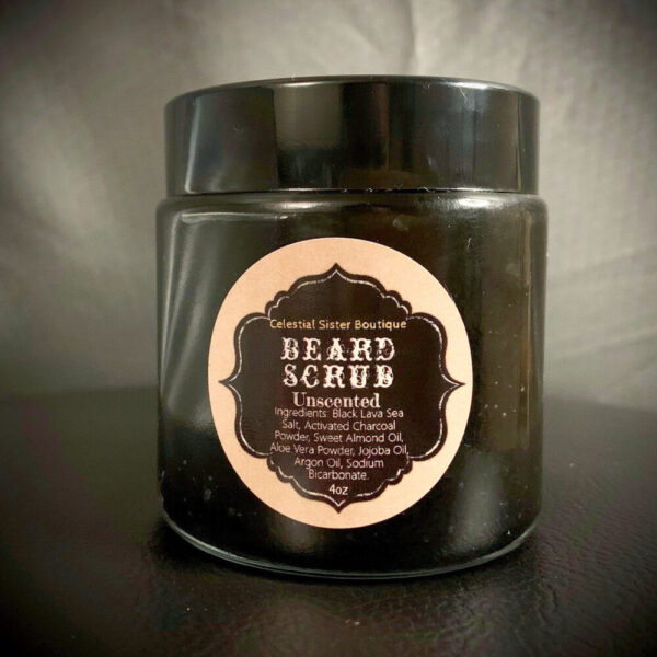 Product image of  Men’s Organic Activated Charcoal Beard Scrub Vegan Beard Exfoliant