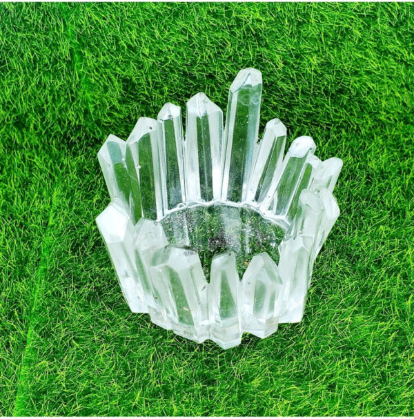 Product image of  Gemstone Infused Iceberg Crystal Resin Intention Tealight Candleholders
