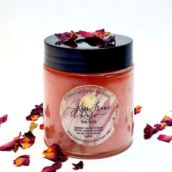Product image of  Organic “Kiss From A Rose” Vegan Body Scrub 4oz