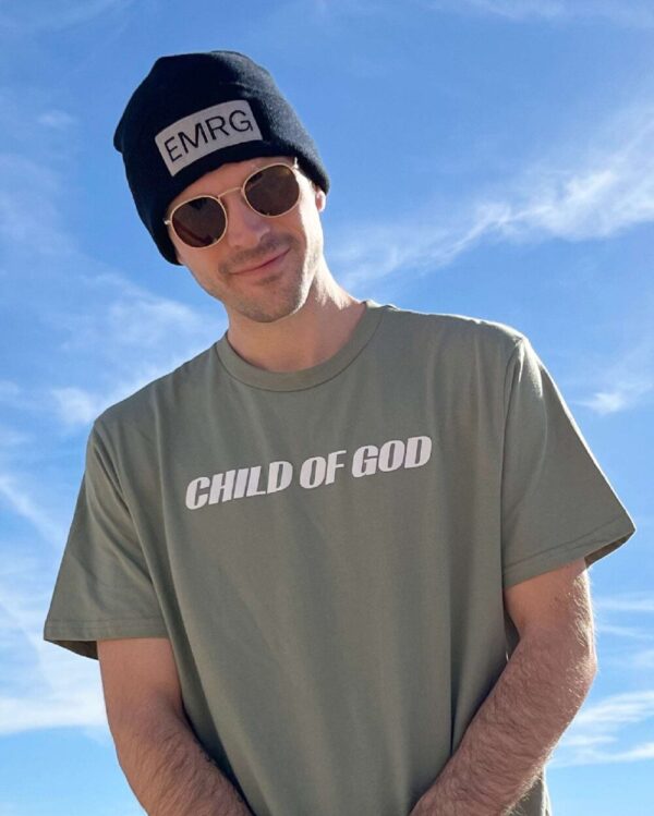 Product image of  Child of God, Men’s Short Sleeve T-Shirt in Olive Green