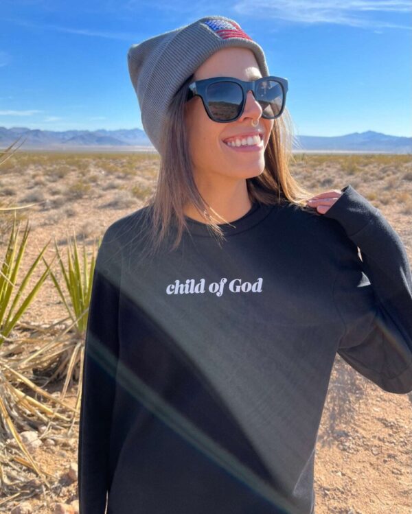 Product image of  Child of God, Women’s Pullover Sweatshirt in Black