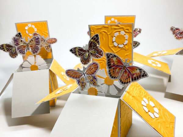 Product image of  Butterflies and Flowers box pop up card