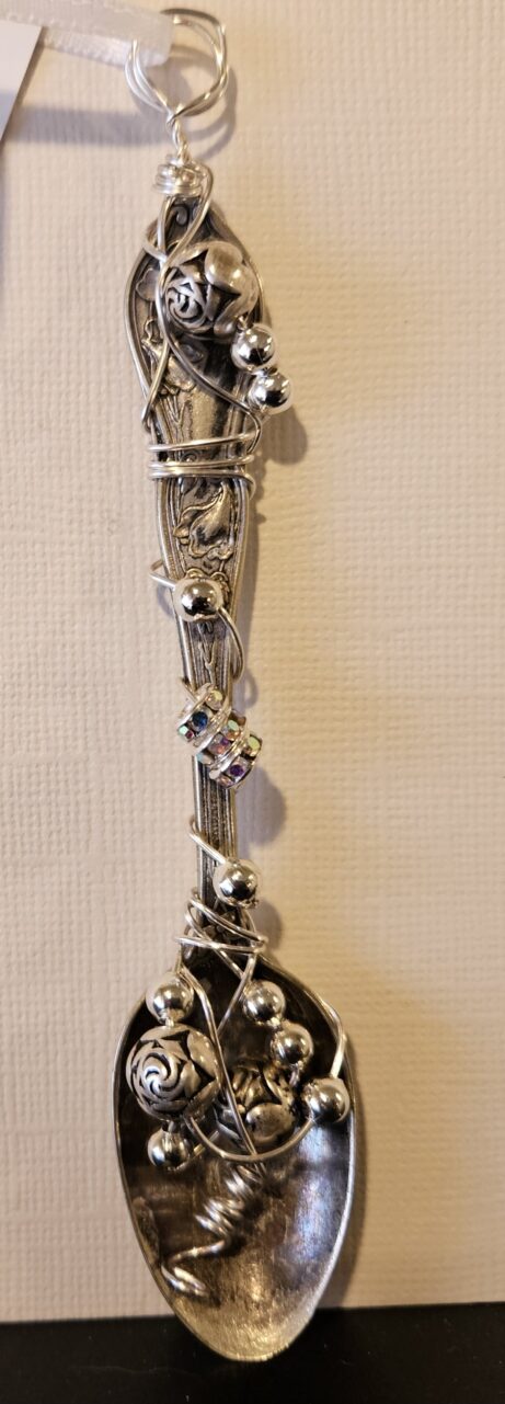 Product image of  Metal Spoon: wire-wrapped, beads, bling