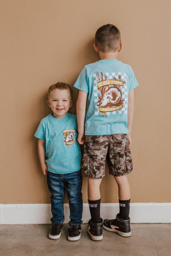 Product image of  Checkered Big Horn Skull Unisex Tee (Kids)
