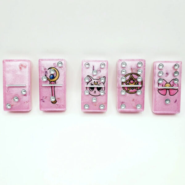 Sailor Moon Themed Rose Quartz Dominoes Domino Set