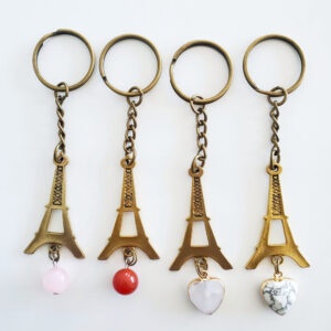 Product image of  “From Paris With Love” Eiffel Tower Gemstone Crystal Keychains