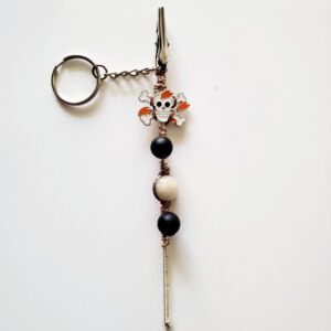 Product image of  One Piece Skull Agate Crystal Ganja Wand Keychain