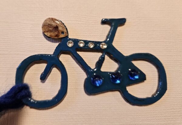 Product image of  Metal bicycle (blue) w bling