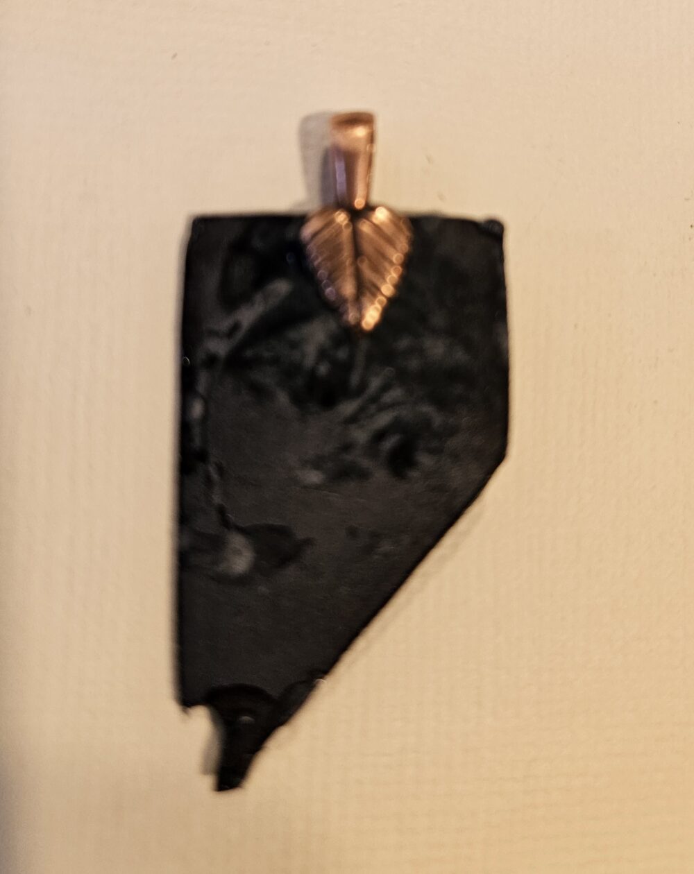 Metal Nevada Pendant w antique copper bird & bail Made in Nevada