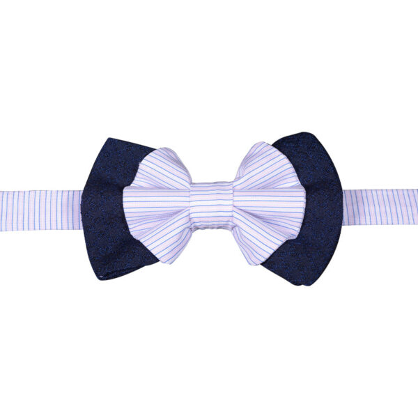 Product image of  Blue bowtie and white with pink blue stripes