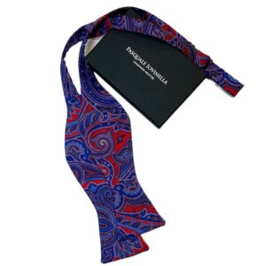 Product image of  Purple paisley with red bowtie (self tie)