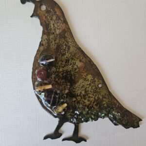 Product image of  Metal Quail w beads, crushed glass