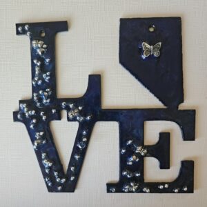 Product image of  Metal LOVE w Nevada, butterfly and beads