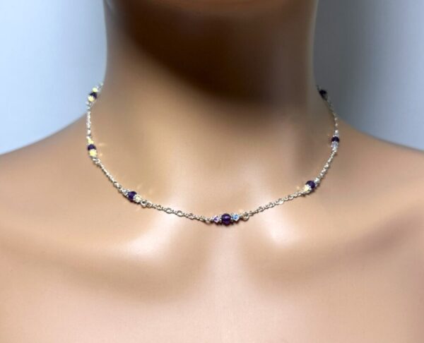 Product image of  Amethyst and Sterling silver choker