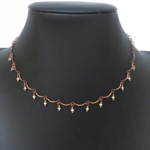 Product image of  Antiqued copper necklace with sparkly Swarovski crystals