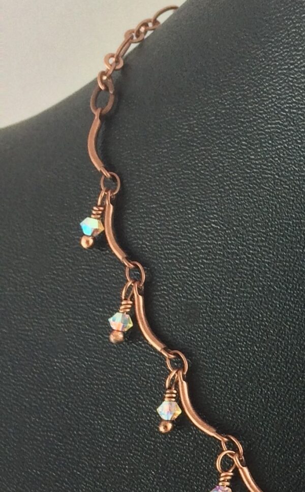 Product image of  Antiqued copper necklace with sparkly Swarovski crystals