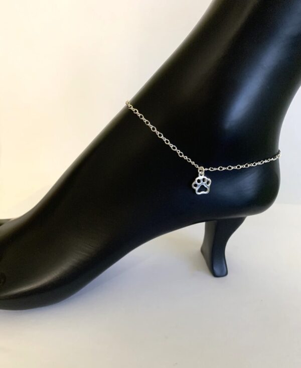 Product image of  Silver paw ankle bracelet