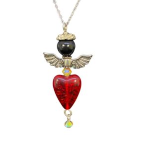 Product image of  Black and Red Angel Pendant Necklace
