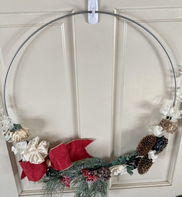 Product image of  19 Inch Metal Hoop Holiday Wreath