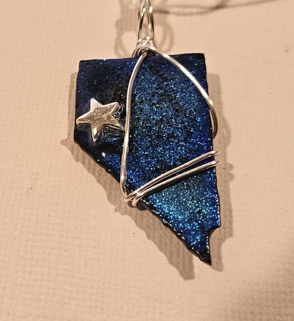 Product image of  Metal Nevada Pendant w star, wire-wrapped