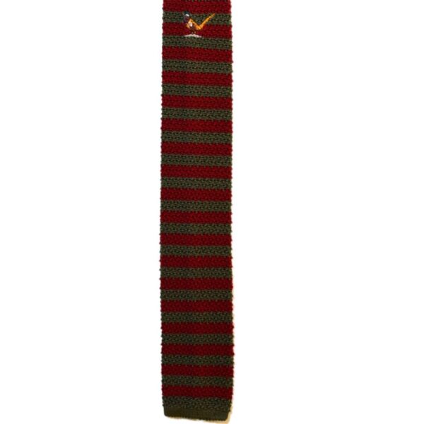 Product image of  Green and red necktie horizontal line (straight bottom)