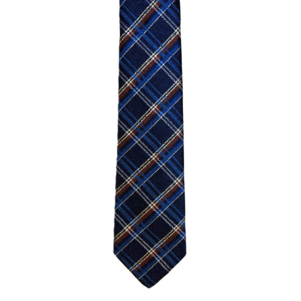 Product image of  Blue necktie with red white plaid