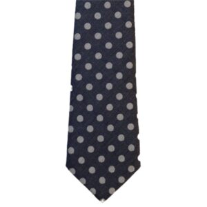 Product image of  Grey necktie with large white polka dots