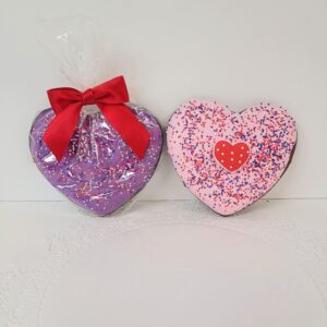 Valentine Heart Cookies Dipped In Chocolate