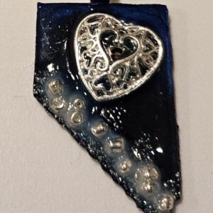 Product image of  Metal Nevada Pendant w Heart & beads