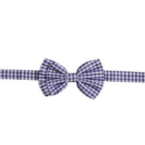 Product image of  White/Purple checked bowtie