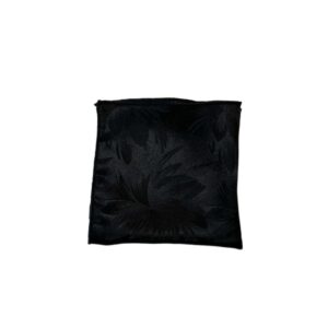 Product image of  Black flowers pocket square with black border