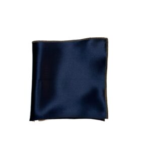 Product image of  Blue pocket square with brown border