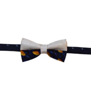 Product image of  White and blue with yellow oval bowtie (patchwork)