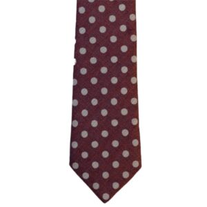 Product image of  Brick necktie with large white polka dots