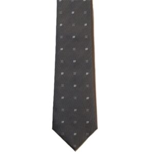 Product image of  Grey necktie with grey rectangles (skinny)