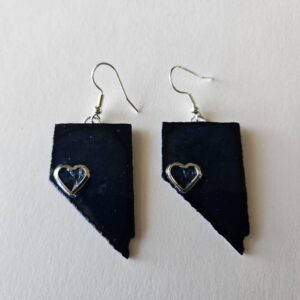 Metal Nevada Earrings w Silver-colored Heart