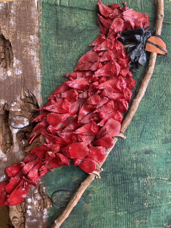 Woodland Cardinal Mosaic Art Piece