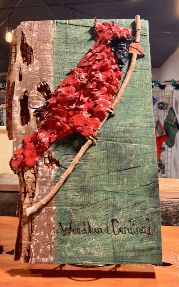 Woodland Cardinal Mosaic Art Piece