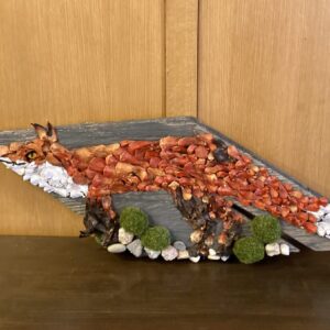 Red Fox Pinecone Mosaic