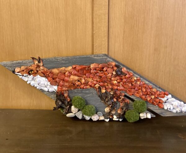 Red Fox Pinecone Mosaic