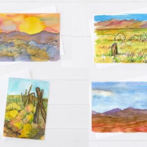 Nevada Desert Autumn Landscapes Greeting Card Set